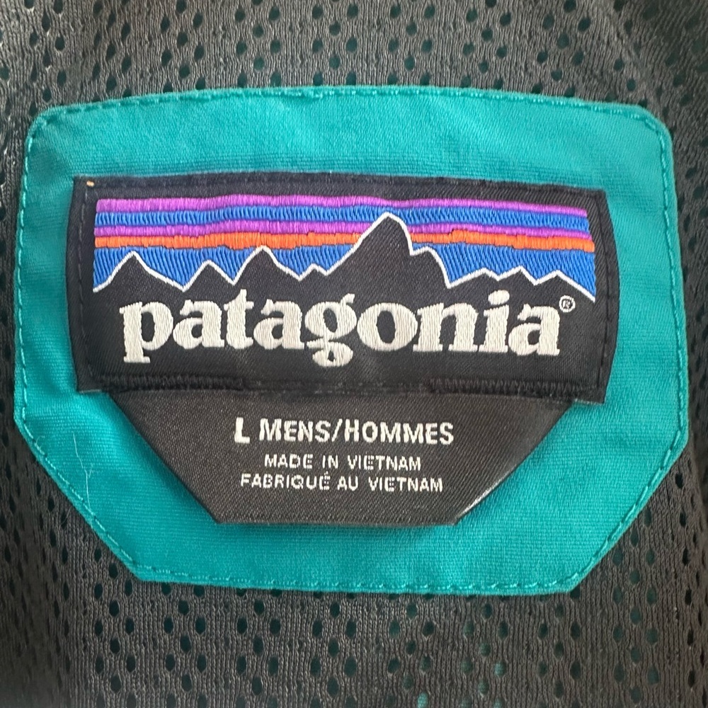 Patagonia Rare Teal “Baggies” Retro Look Windbreaker Jacket Large EUC! - Picture 9 of 13